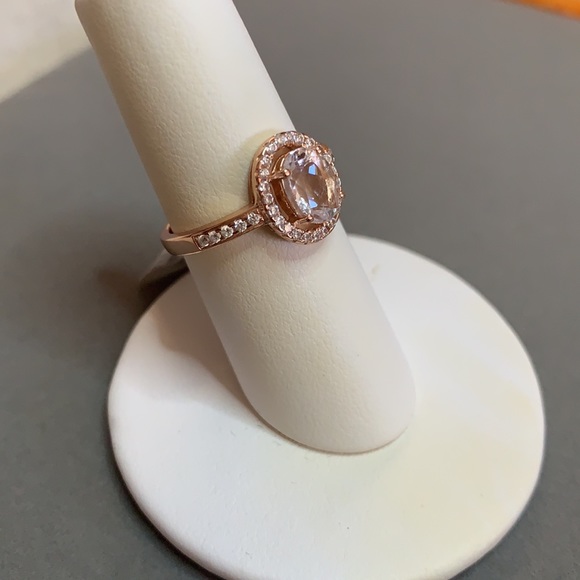 Morganite rose gold ring - Picture 2 of 6
